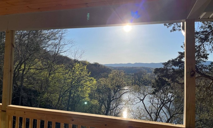 Front Royal Cabin | Authentic Mountain Log Cabin Perched On A Cliff Side Above The Shenandoah River