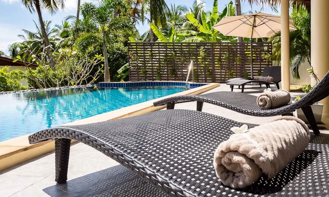 Wok Tum Villa | BAAN SAM SAO- Elegant 3 bd villa with large pool & tropical garden