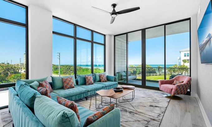 Melbourne Beach Condo | Baha Bliss | Chic NEW Condo with Ocean Views, Designer Decor & Resort Amenities