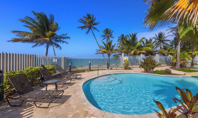 Herreras Apartment | Balcony With Views | Beachfront | Nice Pool