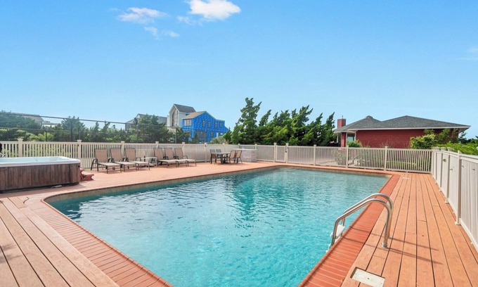 Westhampton Beach House | Bayfront home with private path across the street to ocean, pool and hot.