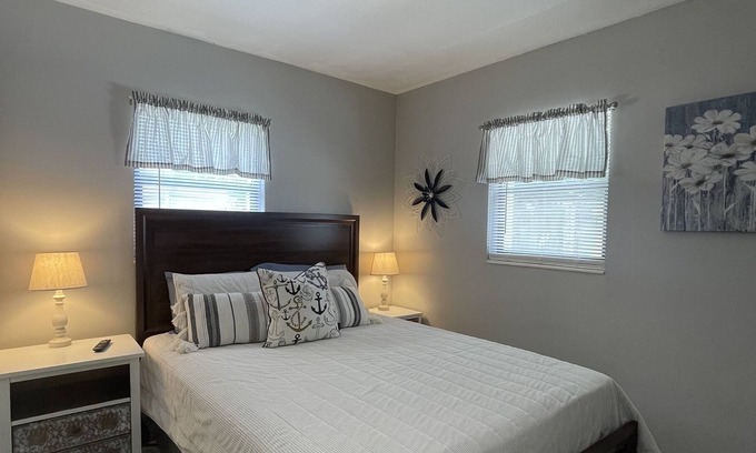 Crescent Beach Cottage | Beach cottage walking distance to the sugary white sand!