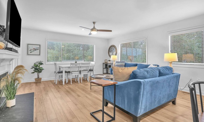 Caswell Beach Condo | Beach Getaway Among the Oaks: Community Pools, Short Walk to Beach Access