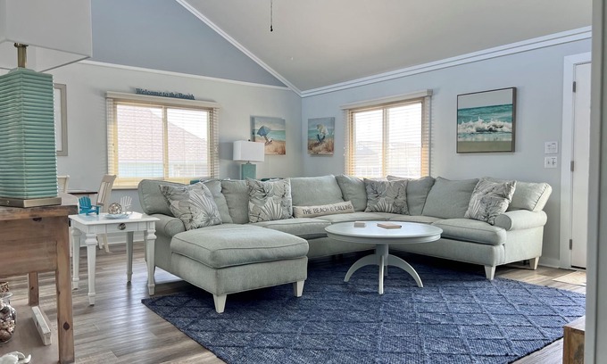 Sunset Beach House | Beach Goals! 4 bedroom 2.5 bath home, just a 5 minute walk to beach!