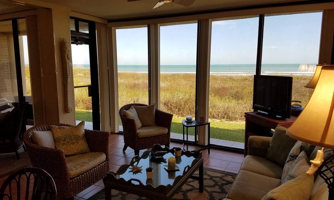 South Padre Island Condo | Beachfront Ground Floor - Steps to Beach, Unbelievable Views!