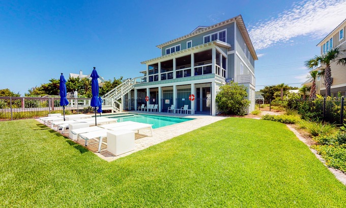 Edisto Island House | Beachfront Home Features Free WiFi, Private Pool, Patio, & Private Washer/Dryer
