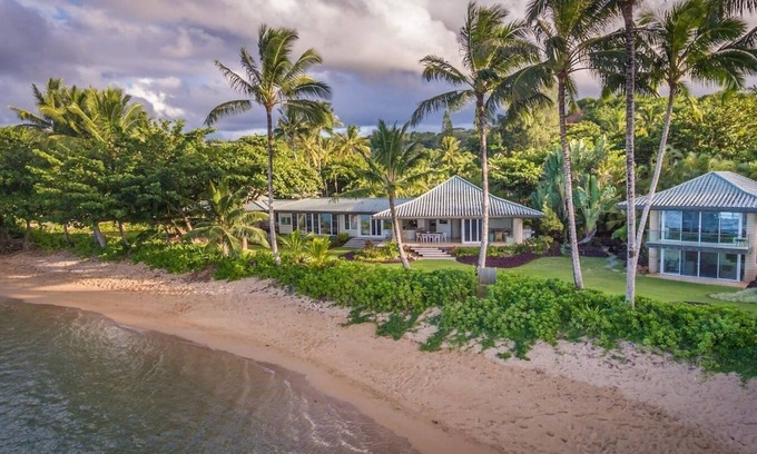 Kilauea House | Beachfront home with detached guest studio on Anini Beach