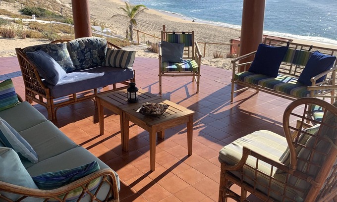 Los Zacatitos House | Beachfront property - swimmable beach — accommodates from 2 to 12 people.