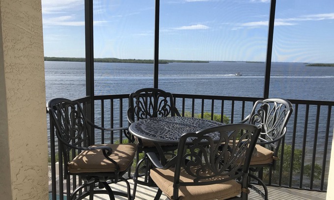Punta Rassa Condo | Beachfront Stunning Corner Condo-nAmazing Water views on Private Beach of Resort