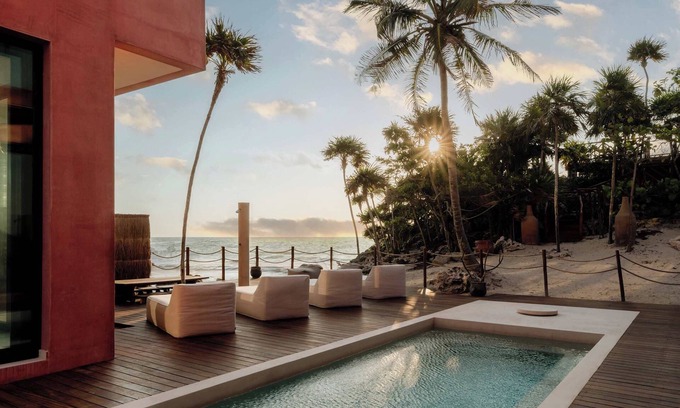 Zona Hotelera House | Beachfront Villa - 25M Pool - Yoga Deck - Jacuzzi