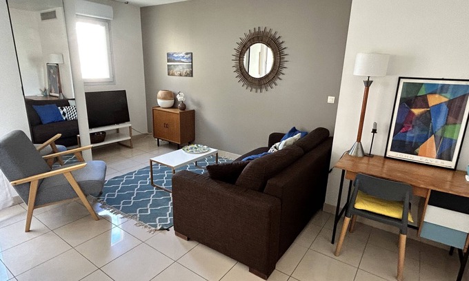 La Californie Apartment | Beau 2 Pièces Avec Parking, Balcon, Climatisation, Promenade des Anglais à 90m