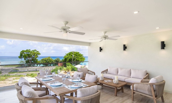 Reeds Bay House | Beautiful 3-bedroom Ocean View Townhome Across From Thunder Bay Beach