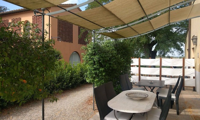 Castelfiorentino Villa | Beautiful apartment in villa for 4 guests with WIFI, pool and panoramic view, close to San Gimig.