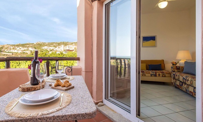 Canneddi Apartment | Beautiful apartment for 4 people with pool, WIFI, A/C, TV, terrace and pets allowed