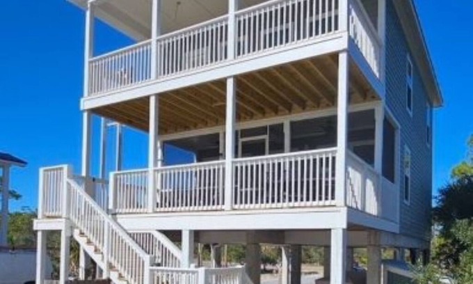 Indian Pass House | Beautiful beachfront home with private walkway to beach. BOAT PARKING