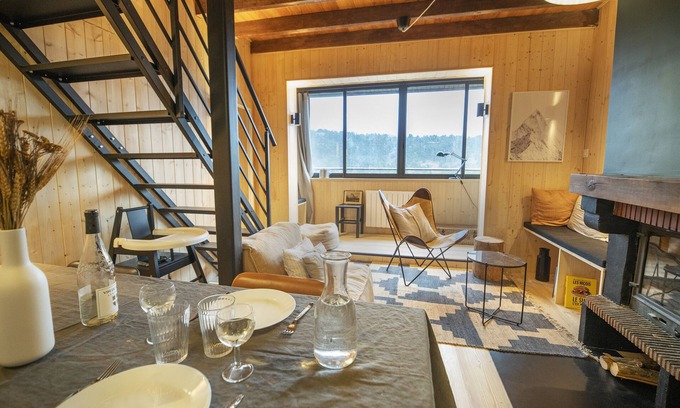 Greolieres les Neiges Condo | Beautiful chalet apartment with wood-burning stove and whirlpool bath