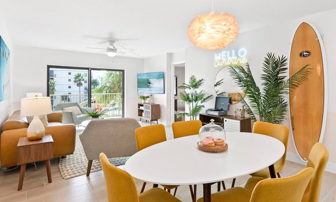 Port Canaveral Condo | Beautiful & Chic Family Condo RIGHT on the Beach | Heated Pool + Private Balcony Views! 🌞