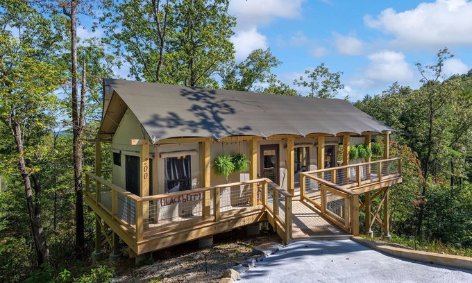 Zirconia Cabin | Beautiful Crafted Firefly Tent surrounded by Pristine Wilderness at Tuxedo Falls