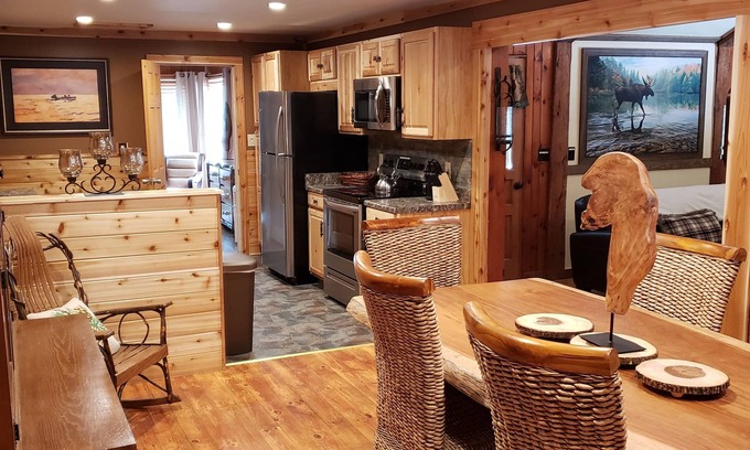 Lake George House | Beautiful Home in the Woods on Bike Trail