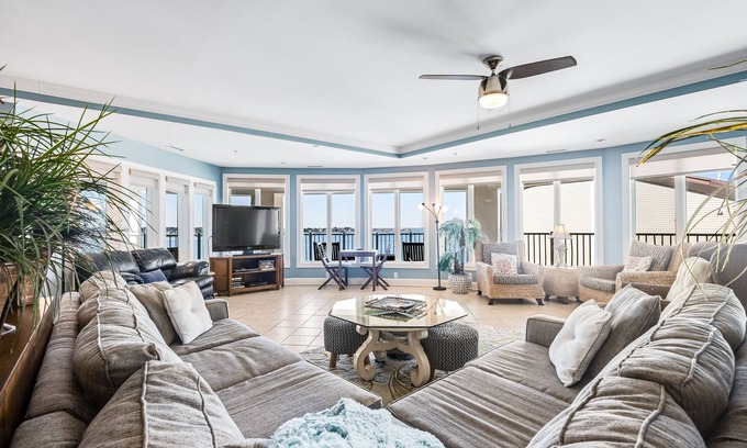Ocean City Condo | Beautiful home with stunning bay views from private balcony, pool access & WiFi