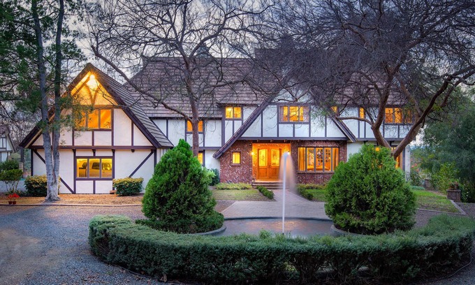 Valley Center House | Beautiful Large Tudor Retreat Home on 40 peaceful acres