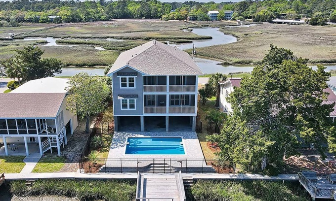 Litchfield by the Sea House | Beautiful Marshview home with 7 Bedrooms
