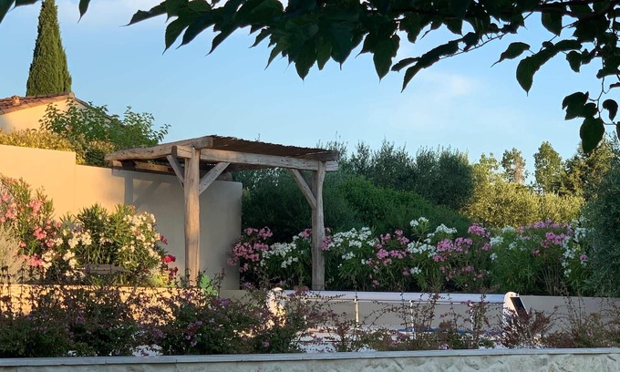 Argilliers House | Beautiful new villa with garden and pool between vineyards and scrubland
