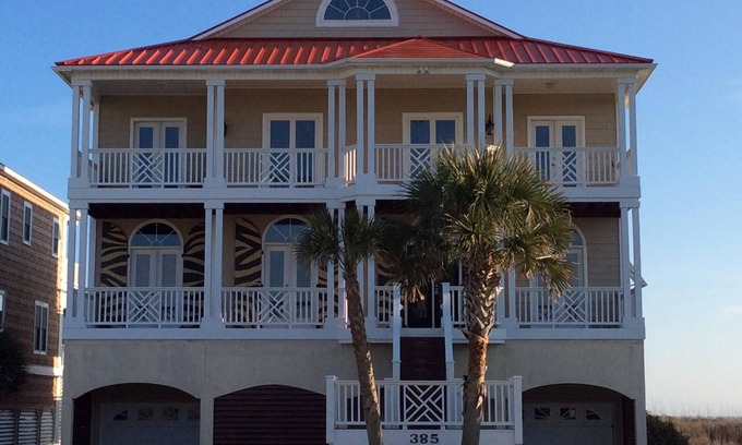 Ocean Isle Beach House | Beautiful Oceanfront home, 6 bedrooms 5 1/2 baths, Private Oceanfront Pool