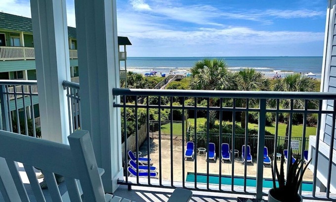 Isle of Palms Condo | Beautiful Oceanfront 4BR Condo in the Heart of IOP with Pool.