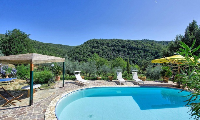 Greve in Chianti Villa | Beautiful private villa with WIFI, A/C, private pool, TV, patio, panoramic view and parking