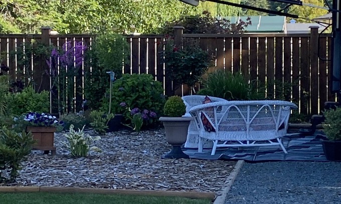 Campbell River House | beautiful RV situated in my backyard with private patio and barbecue.