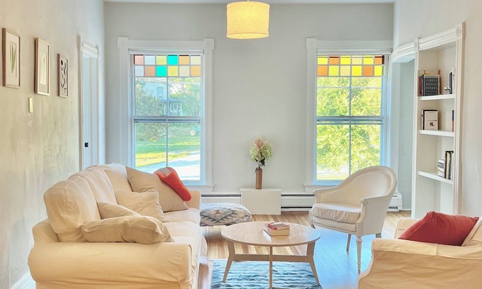 West Pawlet Apartment | Beautiful, sunny retreat high over river and rail trail