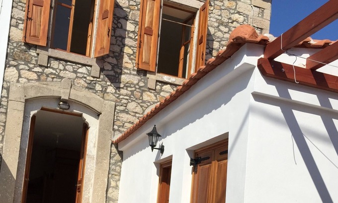 Polichnitos House | Beautiful traditional stone town house, close to beaches & hot springs