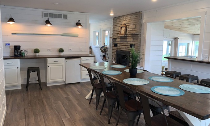 Grand Junction House | Best Lake in Southwest MI- Pontoon Boat Included