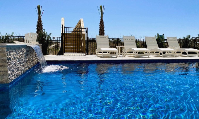 Crescent Beach House | Blue Horizon -Oceanfront 8BR House w/Pool, Game Room, & Theater