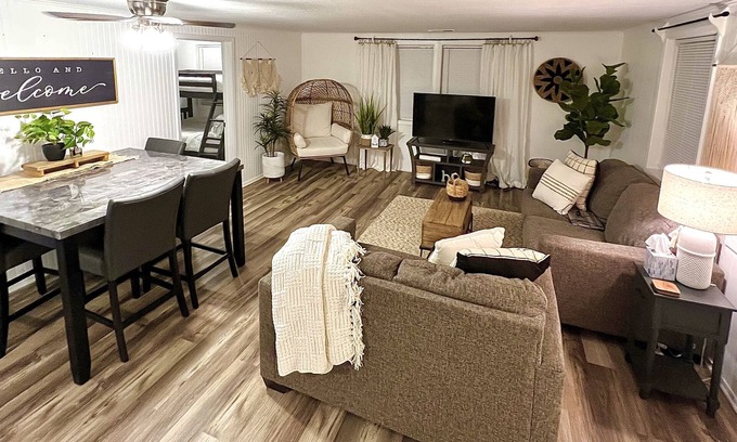 Surfside Beach House | Boho Beach Bungalow with new deck walking distance from the Gulf