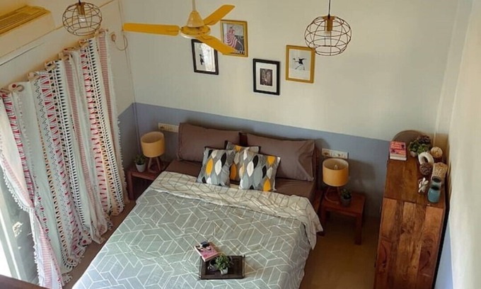 Siolim Apartment | Boho chic art retreat with charming attic in Siolim