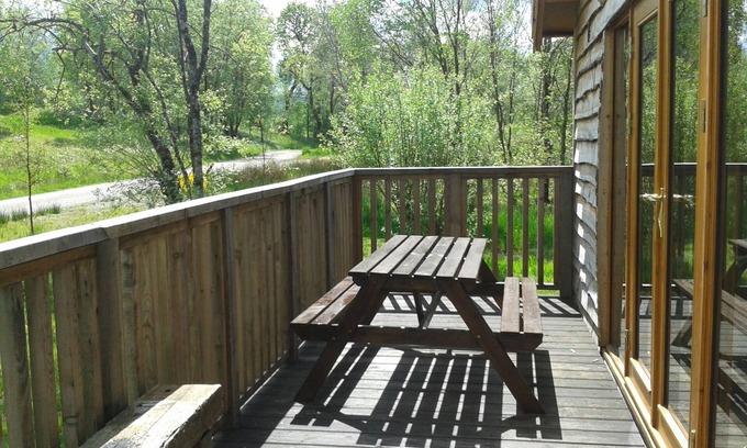 Dallavich Cabin | BRACKEN is a beautiful log cabin with lovely outlook over open meadow.