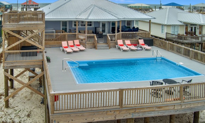 Dauphin Island House | Brand New! Bay Breeze ~ Private Pool~Waterfront
