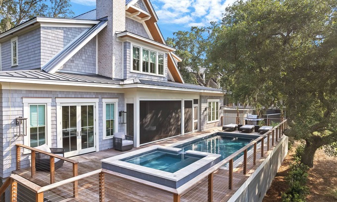 Vanderhorst Plantation House | BRAND NEW BUILD in Exclusive Ocean Park Location on Kiawah! Private Pool and Hot Tub!