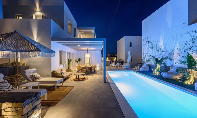 Ampelas Villa | Brand-New Luxurious Private Seafront Villa with Private Pool right on the seann