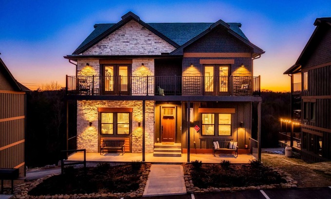 Sevierville Cabin | Brand New Luxury 6-Bed, 8-Bath with Indoor Heated Pool, Home Theater, Hot Tub, Sleeps 22 !