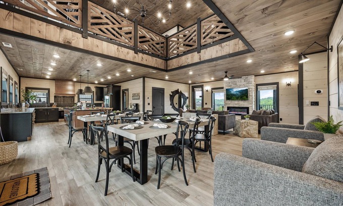 Sevierville Cabin | Brand New, Ultra Lux 8BR Cabin w/Indoor Pool & Theater, Waterpark Access, & PS5