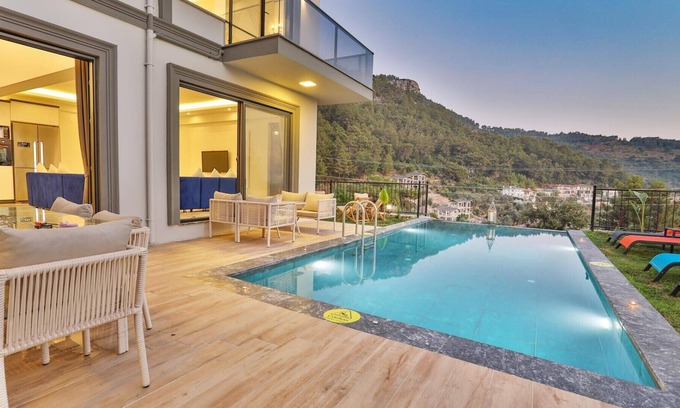 Faralya Villa | Brand New Villa in Faralya - Jacuzzi,Private Pool