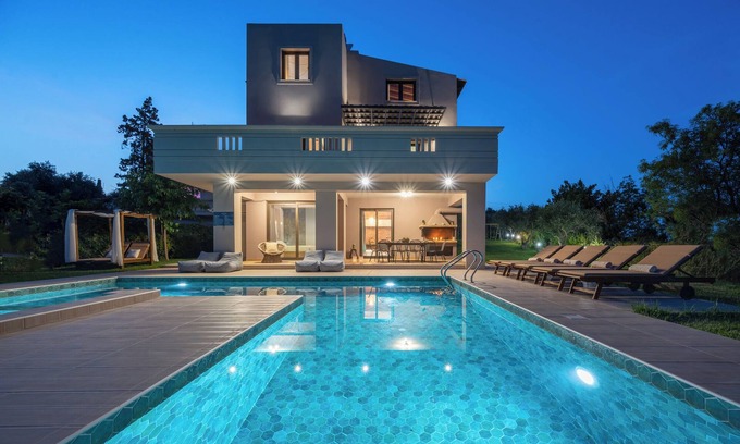 Agia Villa | Brand new villa Olvini, private pool, ideal for family, modern design