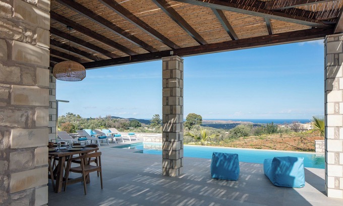 Geropotamos Villa | Brand new Villa with Private Pool, Ping-Pong & BBQ