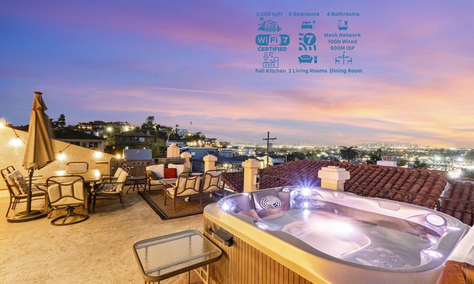 Roseville - Fleet Ridge House | 🌟Breathtaking 180º Views | Family+Work | Hot Tub | 💖of San Diego🌴 |5⭐️reviews