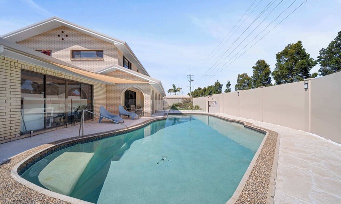 Woorim House | Bribie Beach House w Pool - Walk to Surf & Shops