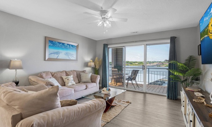 Osage Beach Condo | Bridgepointe ~Lakefront Condo with Stunning Main Channel Views & Private Deck!
