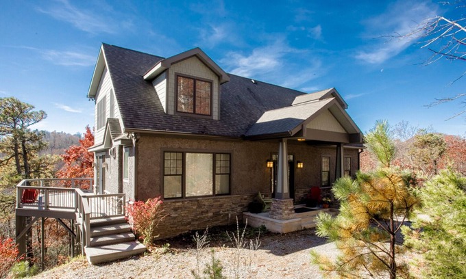 Black Mountain House | Burnt Ridge Retreat | Mountaintop Home | Fire Pit and 50 Mile Views